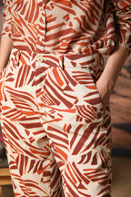 Linda Summer pantalone chino jogger donna in twill con stampa relaxed fit