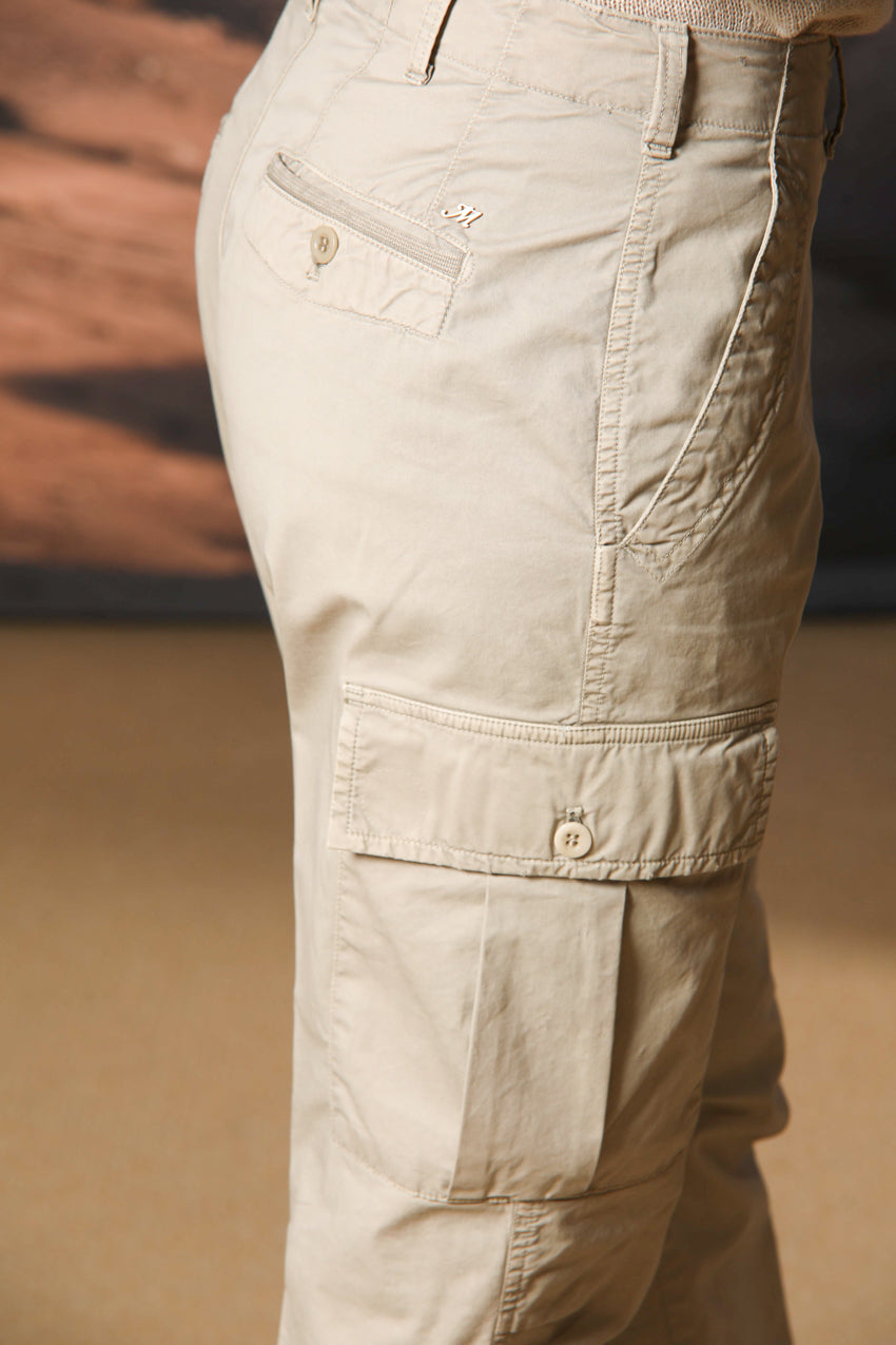 Judy Archivio pantalone cargo donna in twill di cotone stretch relaxed fit