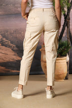 Judy Archivio pantalone cargo donna in twill di cotone stretch relaxed fit