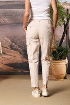 Judy Archivio pantalone cargo donna in twill di cotone stretch relaxed fit
