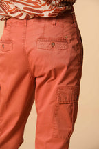 Judy Archivio pantalone cargo donna in twill di cotone stretch relaxed fit