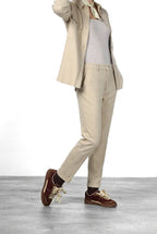New York Cozy pantalone chino donna in jersey relaxed fit