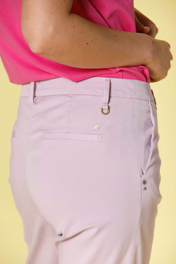 Immagine 2 di pantalone chino donna in gabardina color glicine modello New York di Mason's