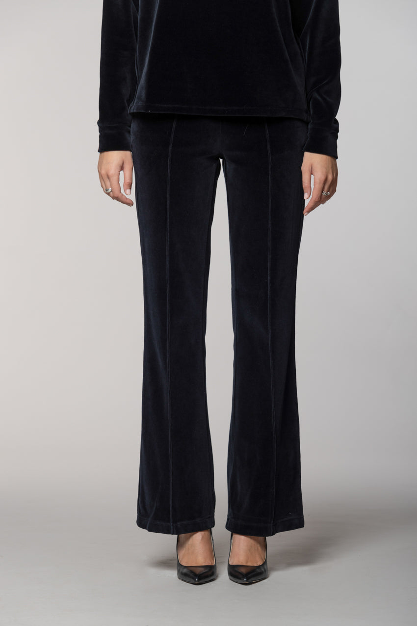 Easy Straight pantalon chino femme en jersey chenille straight fit