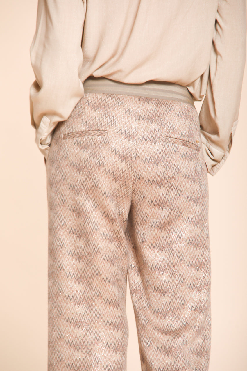 Foto 4 Easy Straight Elax pantalone chino donna in jersey lurex straight fit