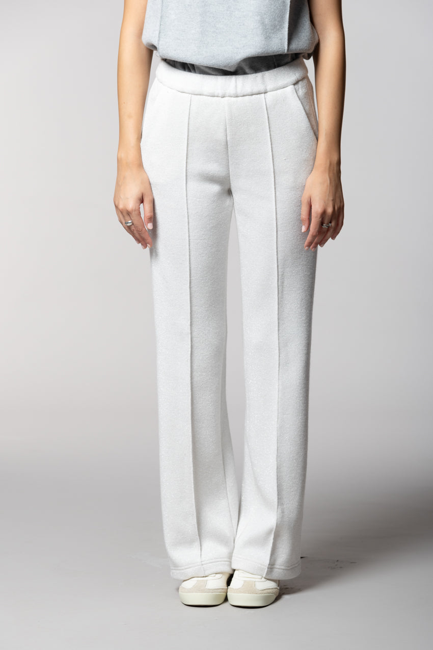 Easy Straight pantalon chino femme en jersey avec lurex straight fit
