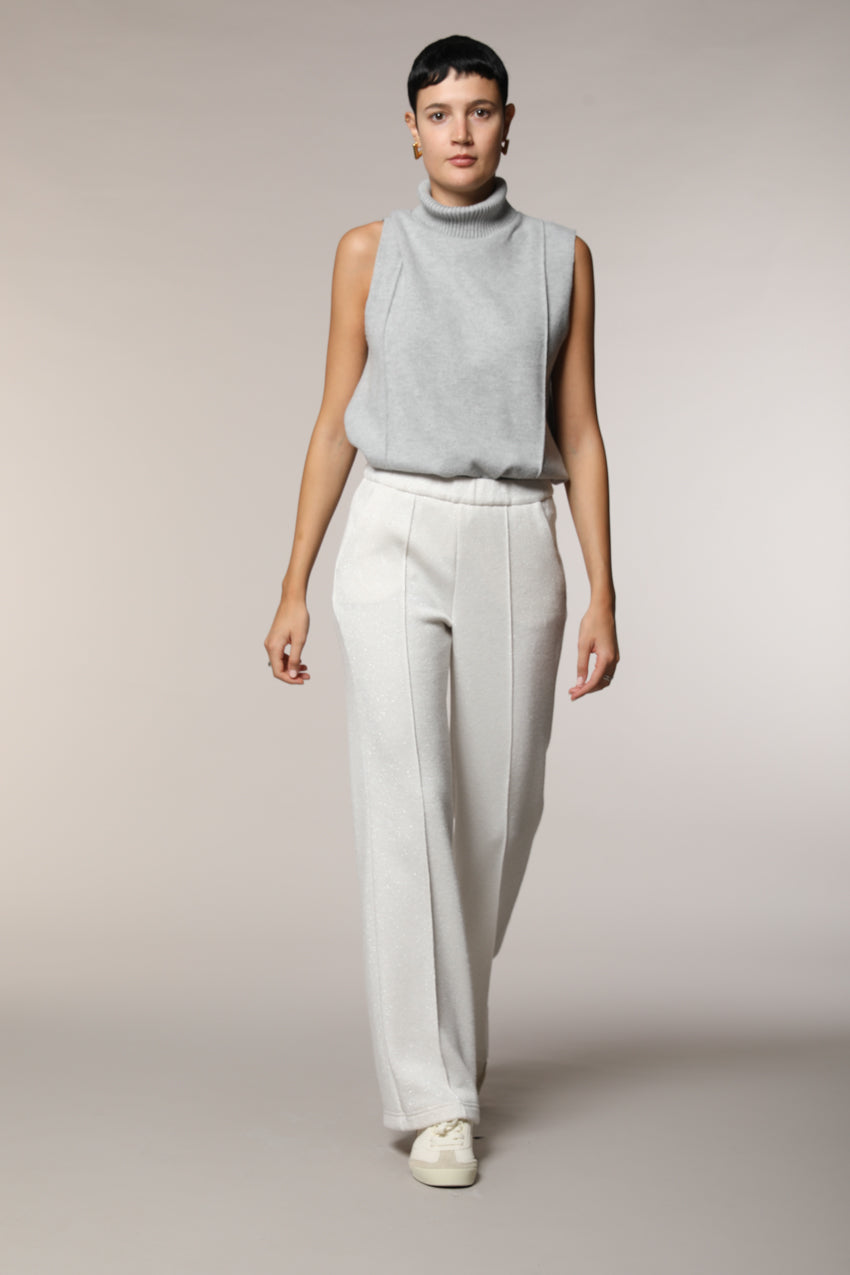 Easy Straight pantalon chino femme en jersey avec lurex straight fit