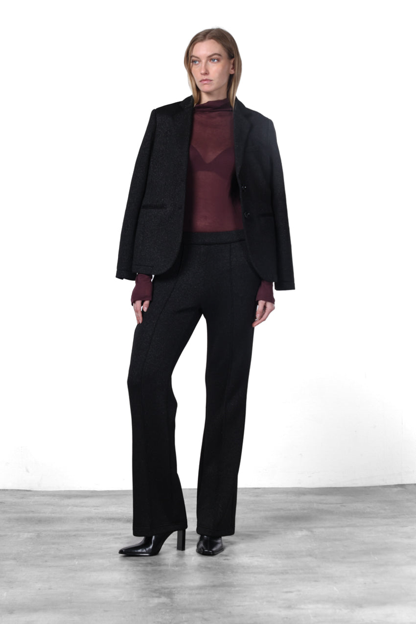 Easy Straight pantalón chino de mujer en jersey lurex efecto punto straight fit