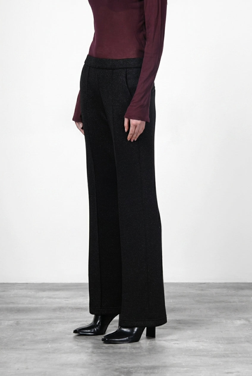 Easy Straight pantalón chino de mujer en jersey lurex efecto punto straight fit