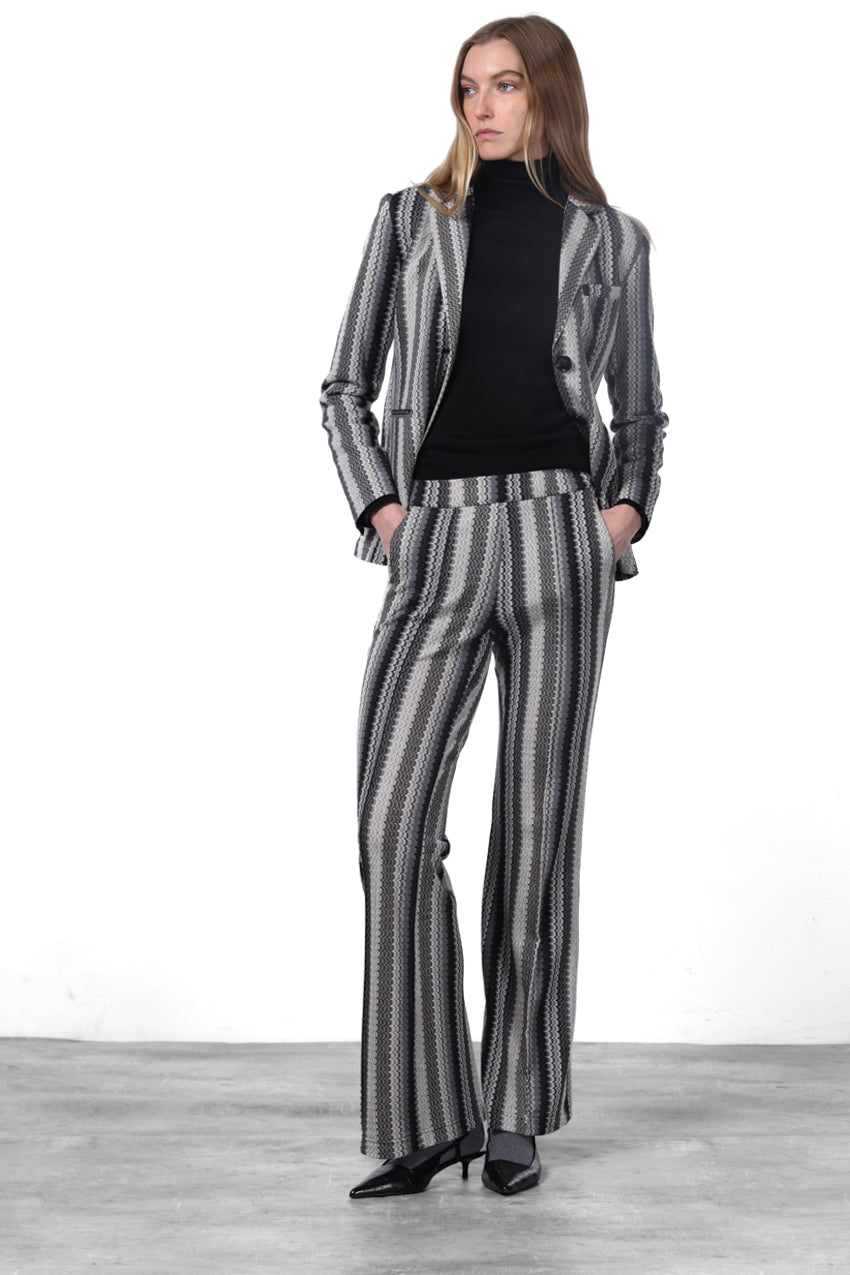 Easy Straight pantalón chino de mujer en jacquard straight fit