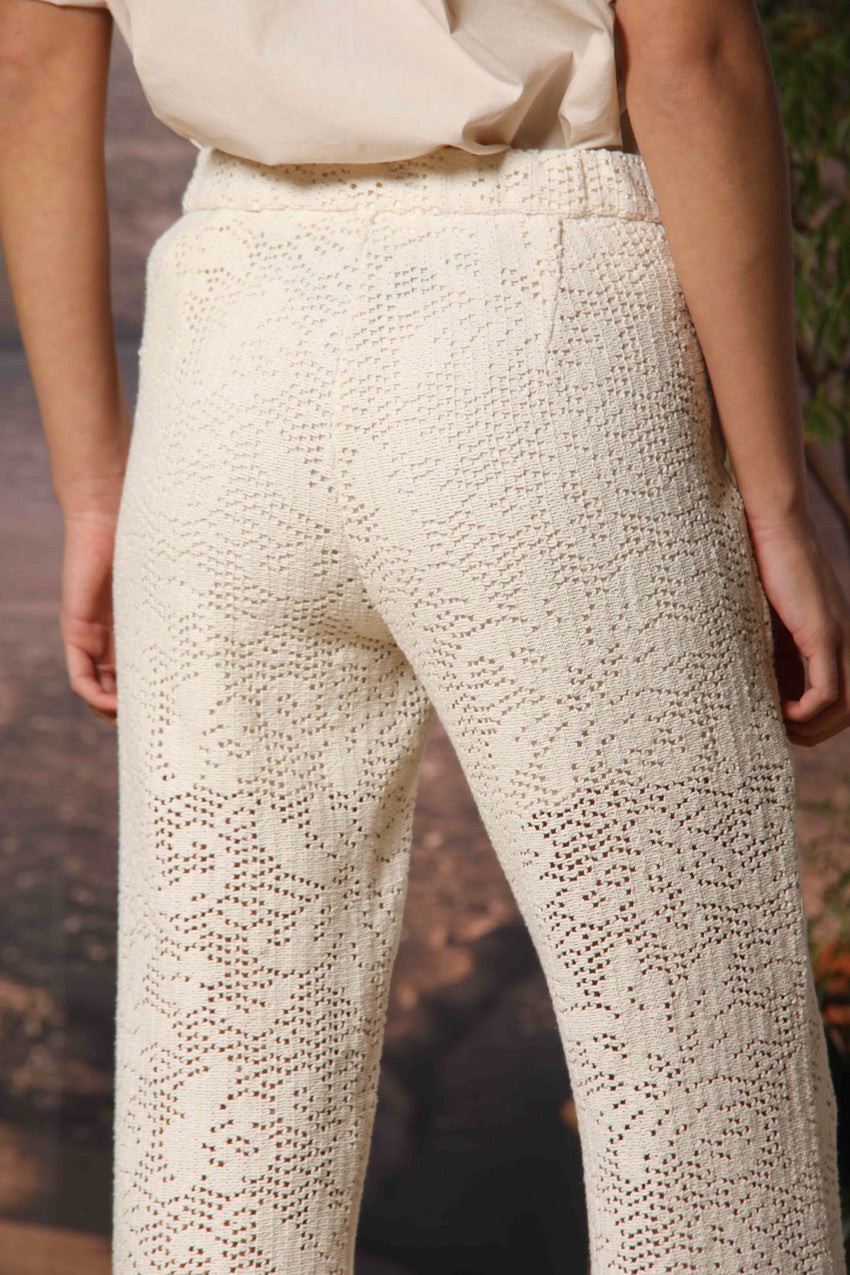 Easy Straight Summer pantalone chino donna in crochet straight fit