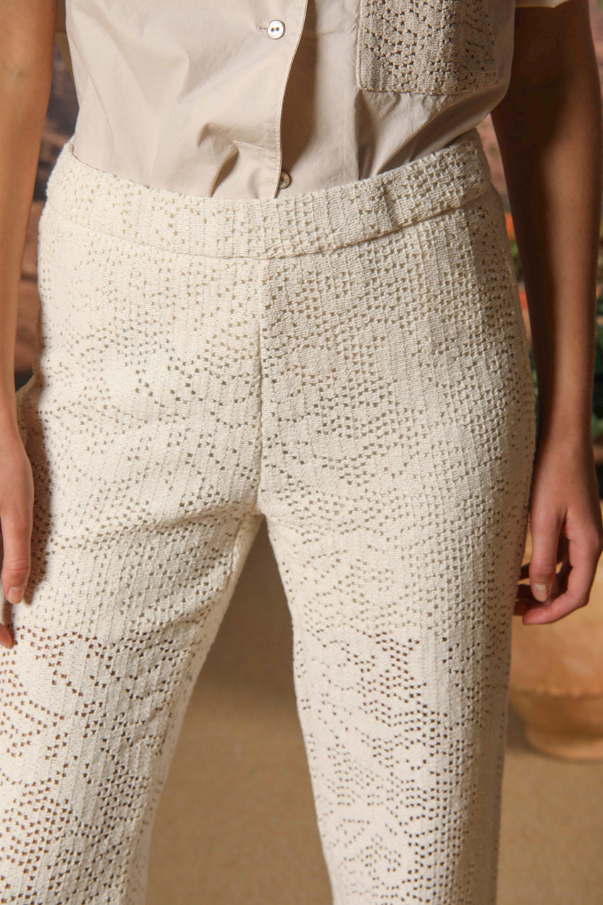 Easy Straight Summer pantalone chino donna in crochet straight fit