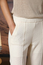 Easy Straight pantalone chino donna in maglia jersey straight fit