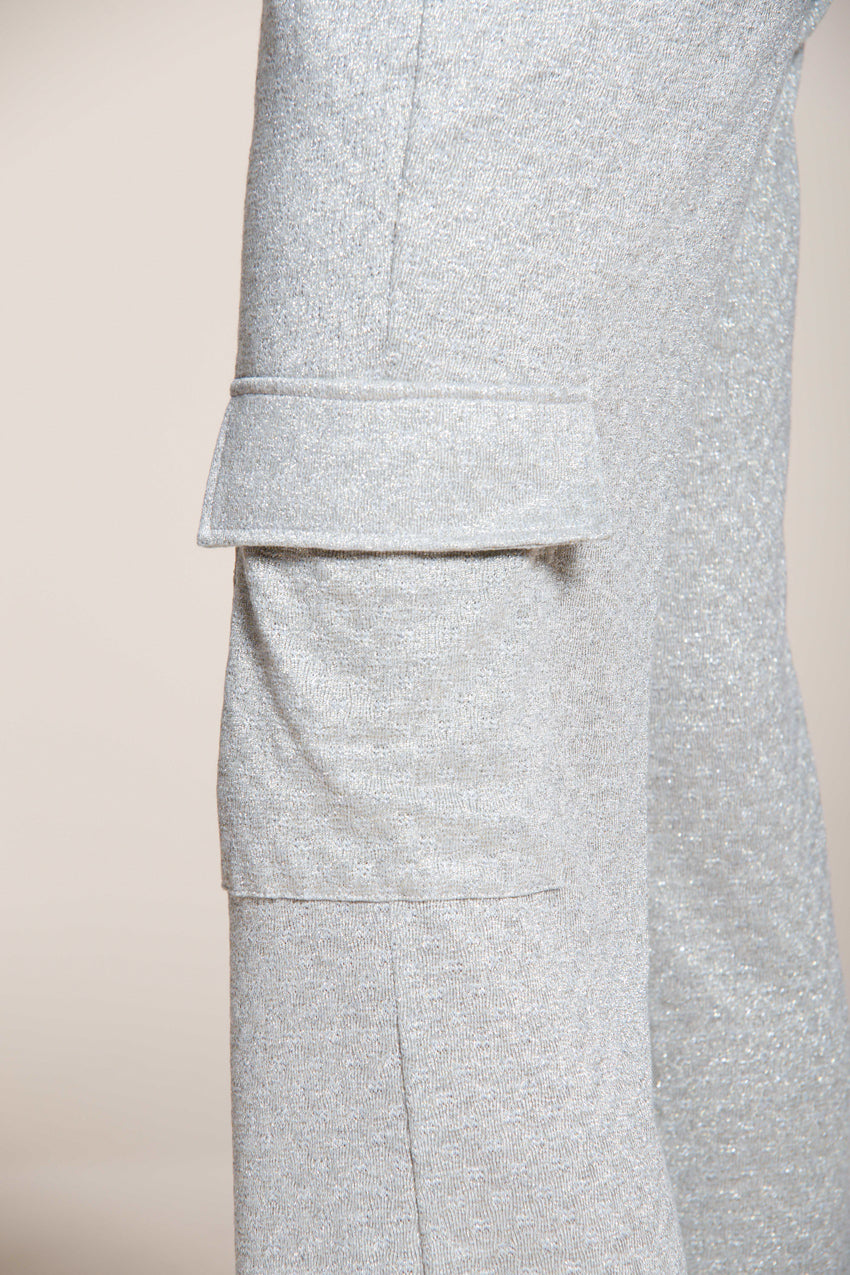 Easy Straight pantalón cargo jogger mujer en tricot lurex straight fit