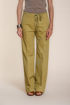New York Straight pantalón chino mujer en sarga de algodón y lino straight fit
