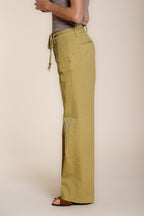 New York Straight pantalón chino mujer en sarga de algodón y lino straight fit