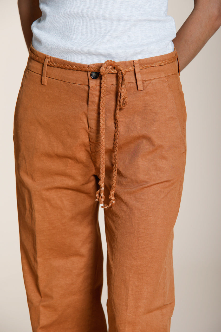 New York Straight Hose Chino Damen aus Baumwoll-Leinen-Twill straight fit