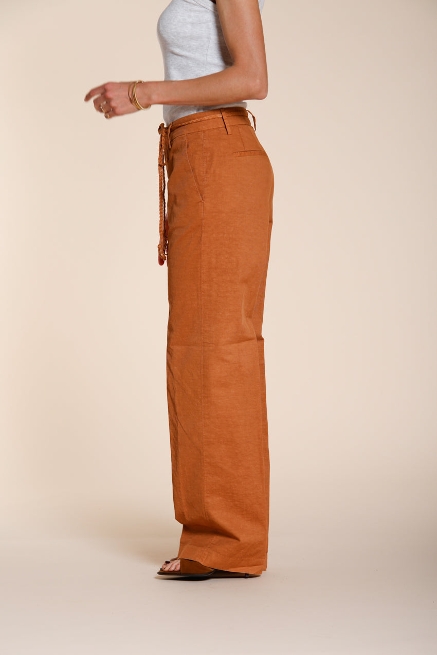 New York Straight Hose Chino Damen aus Baumwoll-Leinen-Twill straight fit