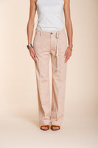 New York Straight pantalone chino donna in twill di cotone e lino straight fit