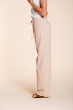 New York Straight pantalone chino donna in twill di cotone e lino straight fit