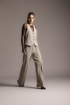 Easy Straight pantalone chino donna in jersey bouclé straight fit