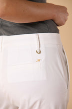 New York Cropped pantalone chino donna in gabardina straight fit