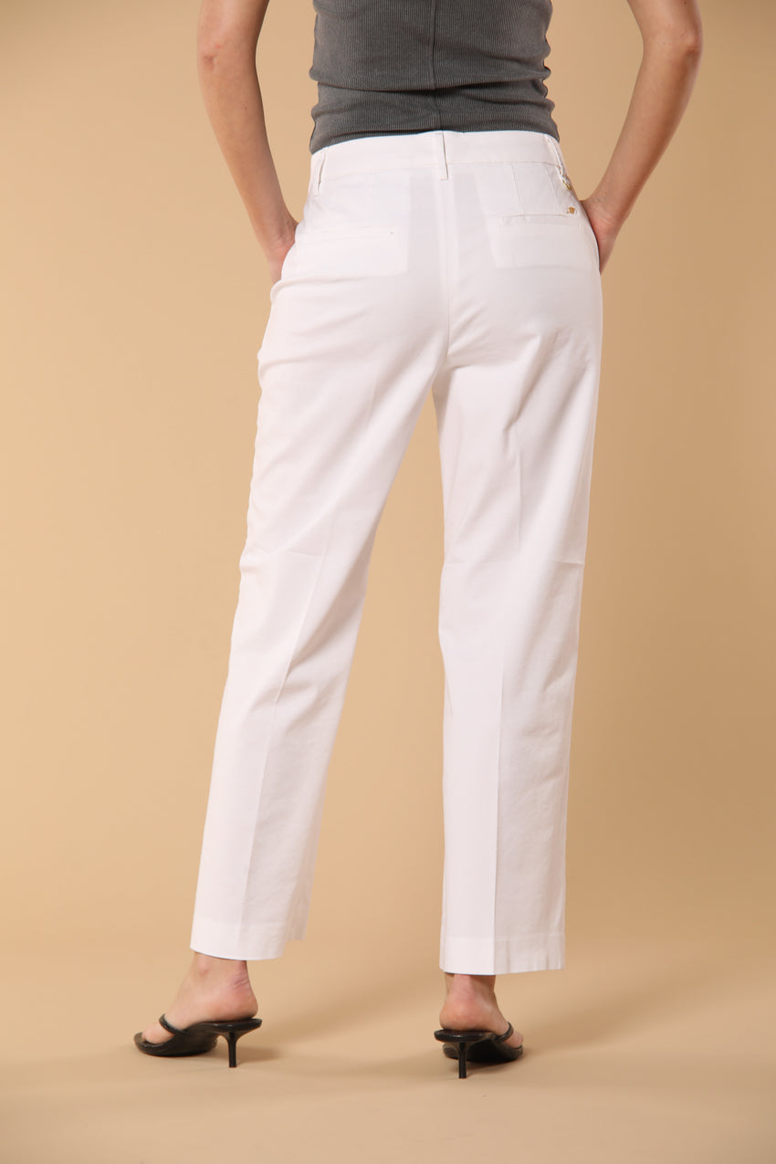 New York Cropped women's chino pants in gabardine straight fit