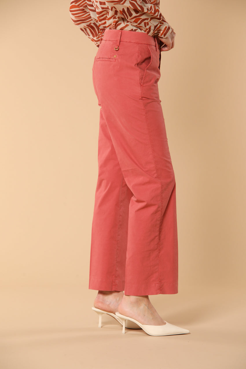 New York Cropped pantalone chino donna in gabardina straight fit
