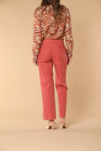 New York Cropped pantalone chino donna in gabardina straight fit