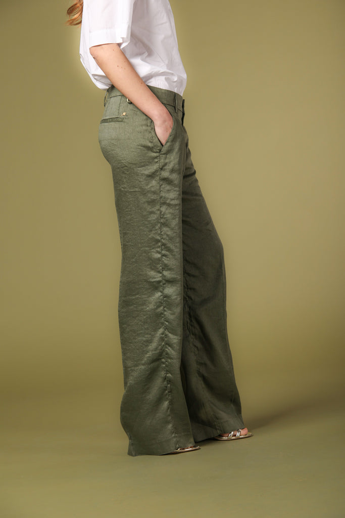 immagine 3 di pantalone chino donna modello New York Straight verde di Mason's