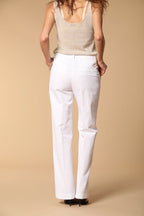 New York Straight pantalone chino donna in twill di cotone e lino straight fit