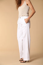 New York Straight pantalone chino donna in twill di cotone e lino straight fit