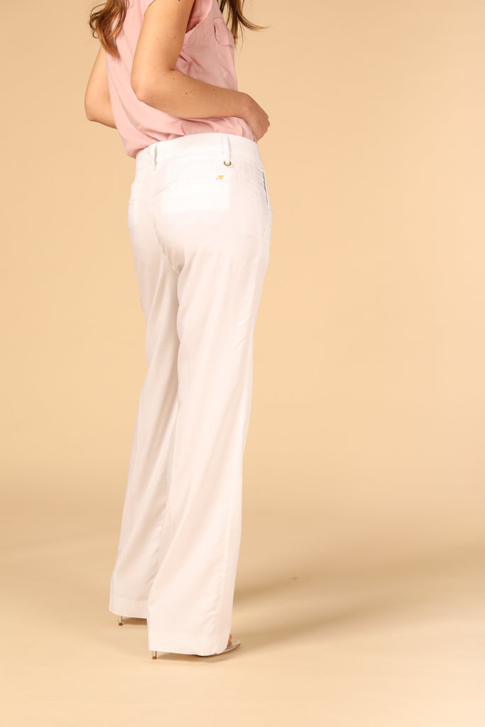 immagine 2 di pantalone chino donna modello New York Straight in bianco di Mason's