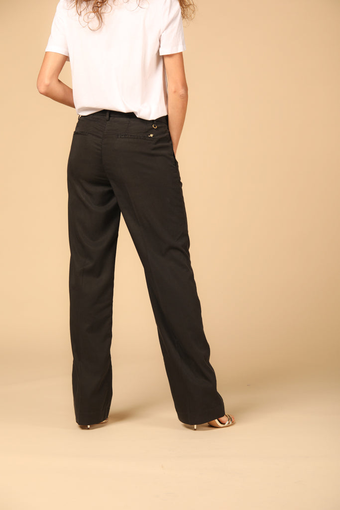 immagine 4 di pantalone chino donna modello New York Straight in nero di Mason's