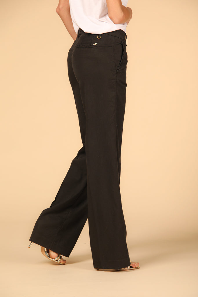 immagine 2 di pantalone chino donna modello New York Straight in nero di Mason's
