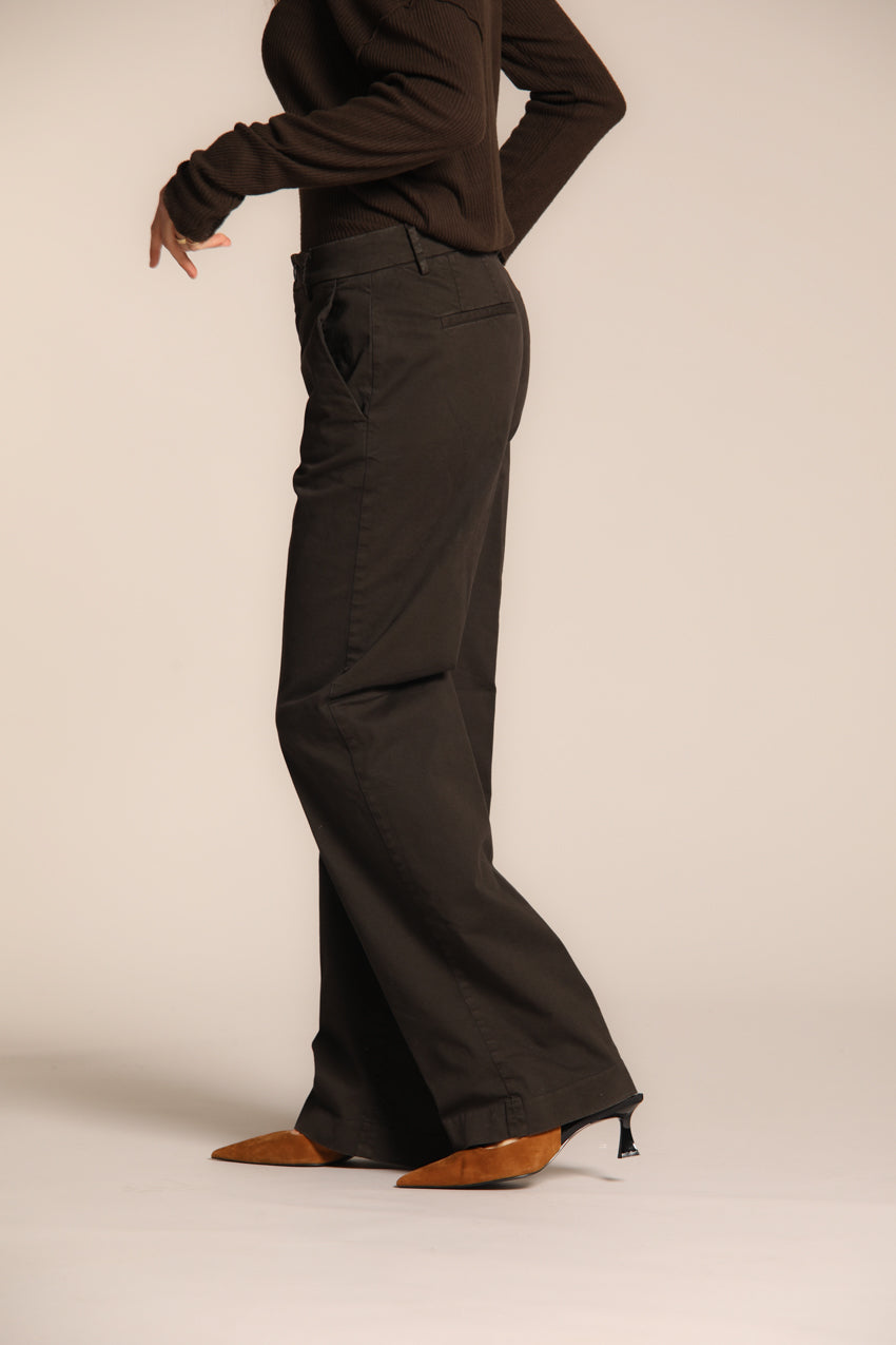 New York Straight pantalone chino donna in gabardina