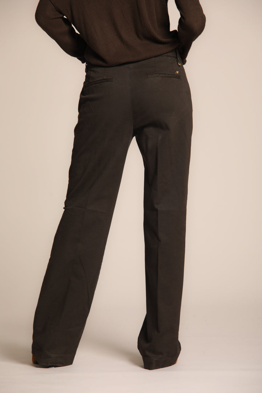 New York Straight pantalone chino donna in gabardina