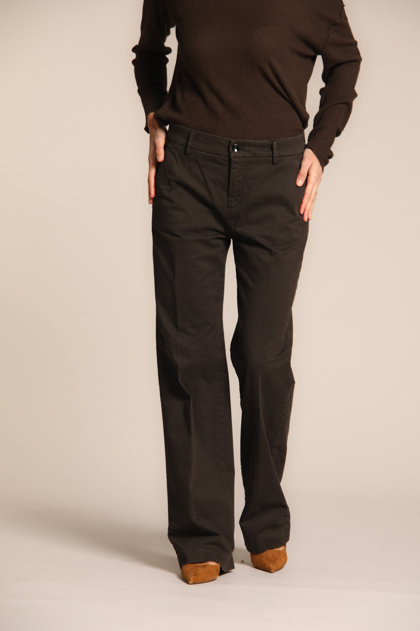 New York Straight pantalone chino donna in gabardina