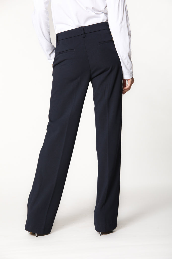 immagine 4 di pantalone chino donna in jersey blu scuro modello New York Straight di Mason's