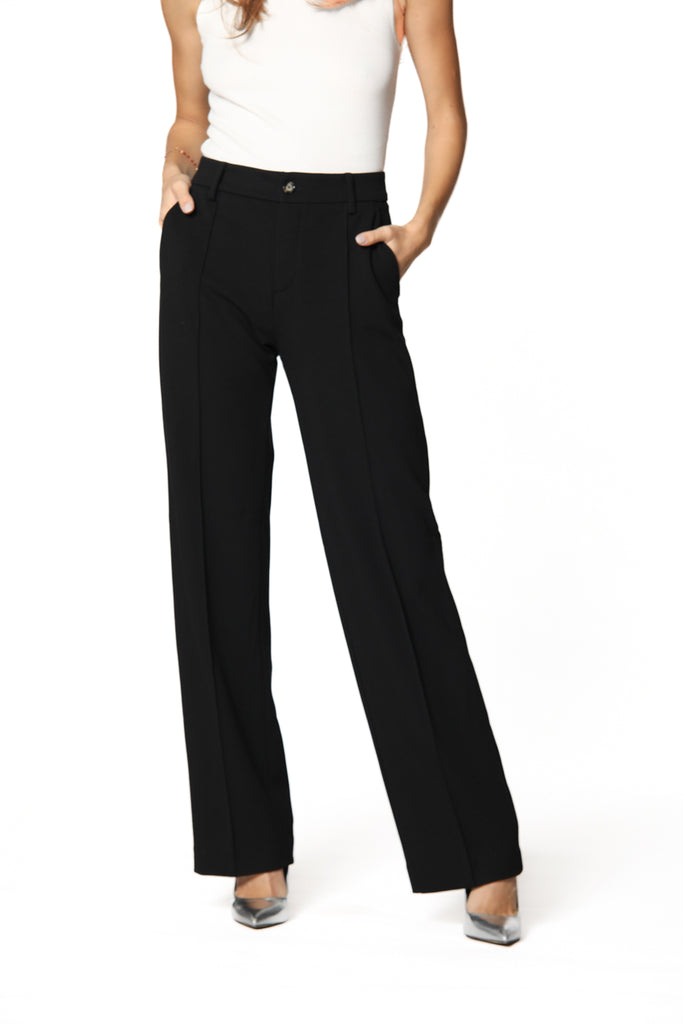immagine 1 di pantalone chino donna in jersey colore nero modello New York Straight di Mason's