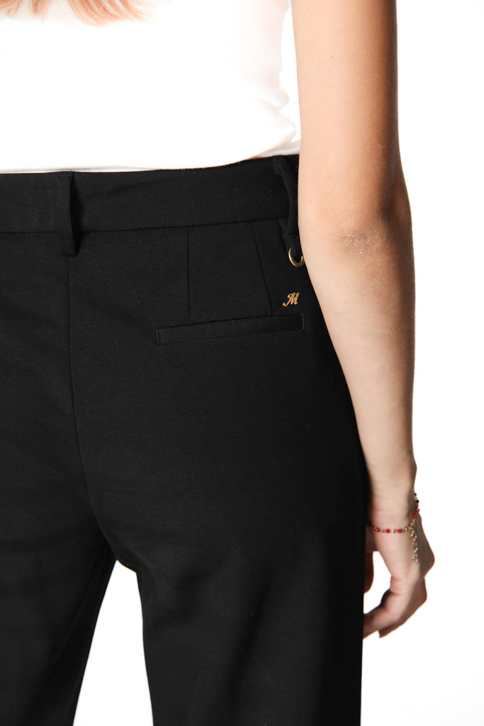 immagine 2 di pantalone chino donna in jersey colore nero modello New York Straight di Mason's