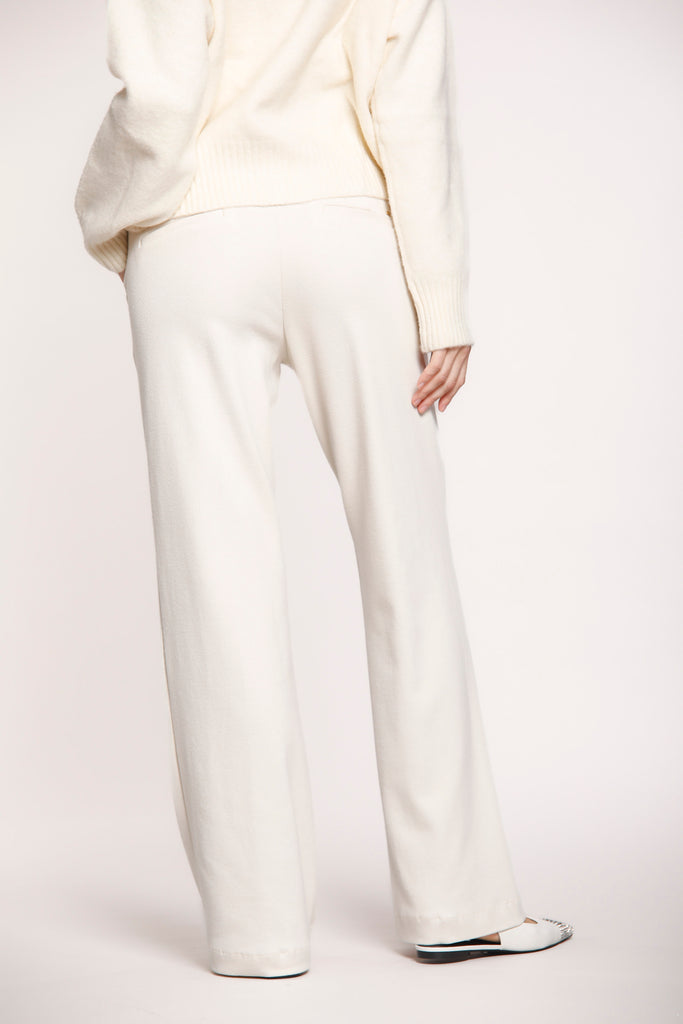 Immagine 4 di pantaloni chino donna in jersey, color panna, modello Easy Straight di Mason's