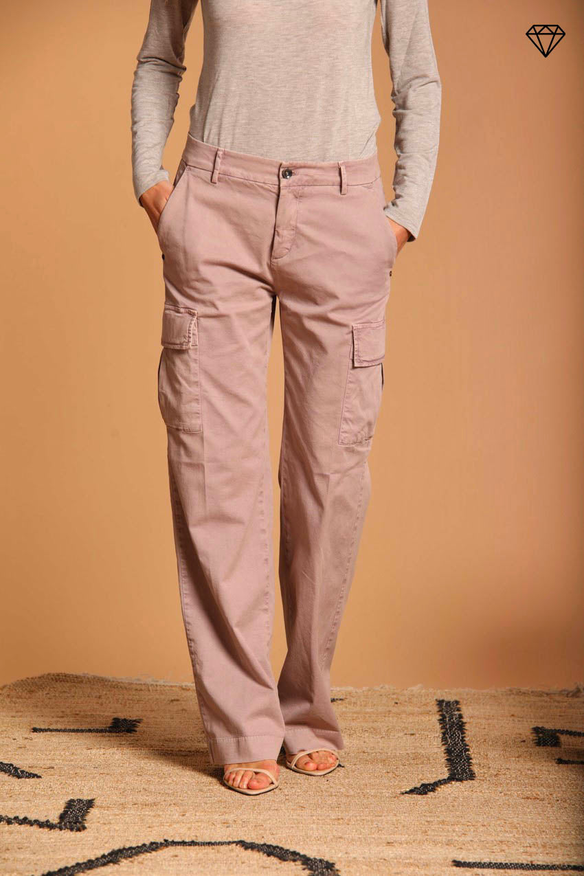 Immagine 1 di pantalone cargo donna in gabardina modello Victoria straight fit 