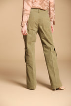 Detroit Straight Pantalon chino femme en Panama flammé straight fit