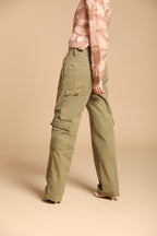 Detroit Straight Pantalon chino femme en Panama flammé straight fit