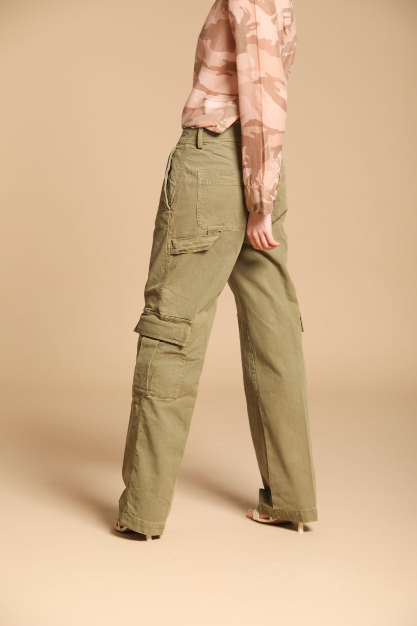 Detroit Straight Pantalon chino femme en Panama flammé straight fit