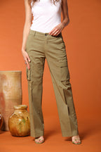 Victoria pantalone cargo donna in modal straight fit