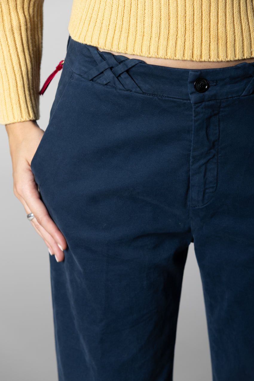 New York Straight pantalon chino femme en gabardine straight fit