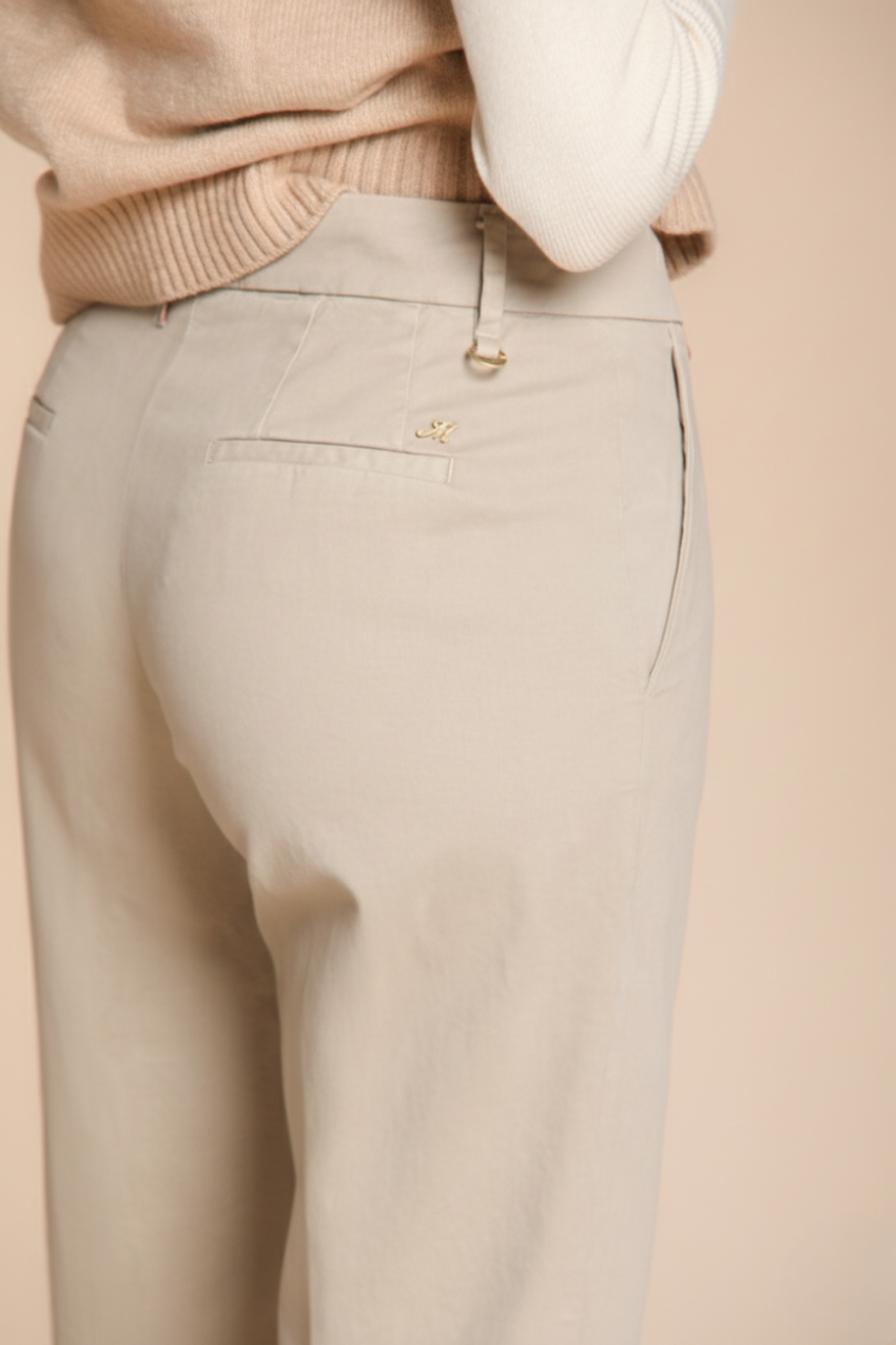 New York Straight pantalone chino donna in gabardina straight fit