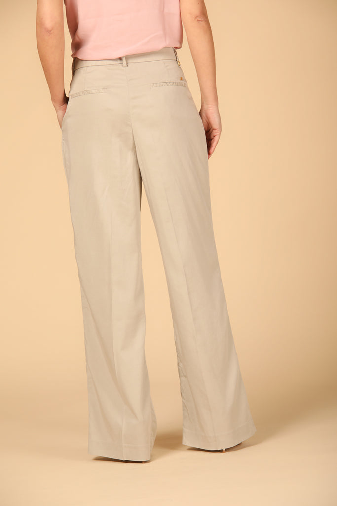 Ny Wide Pinces pantalone chino donna in tencel straight